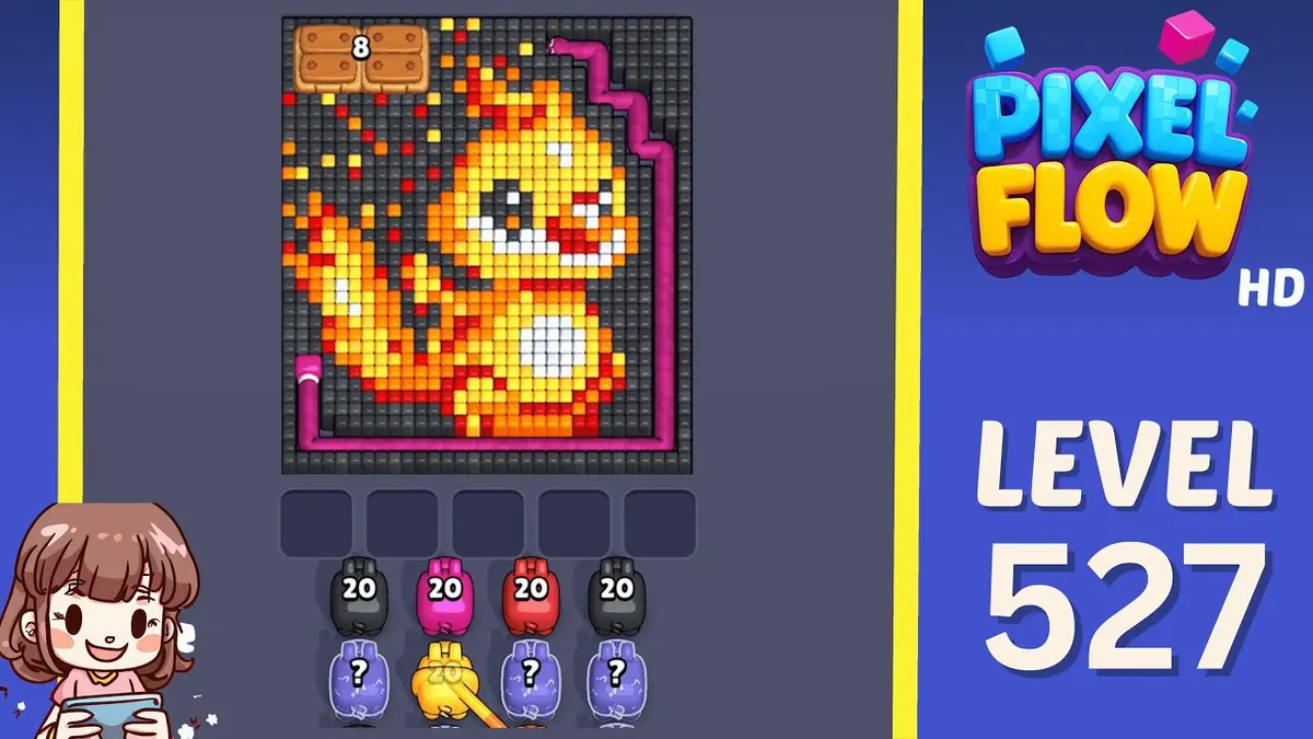 Pixel Flow Level 527 board preview