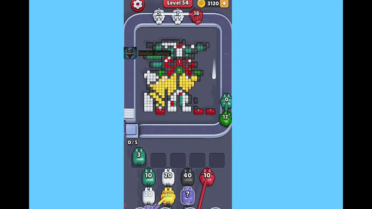 Pixel Flow Level 54 board preview