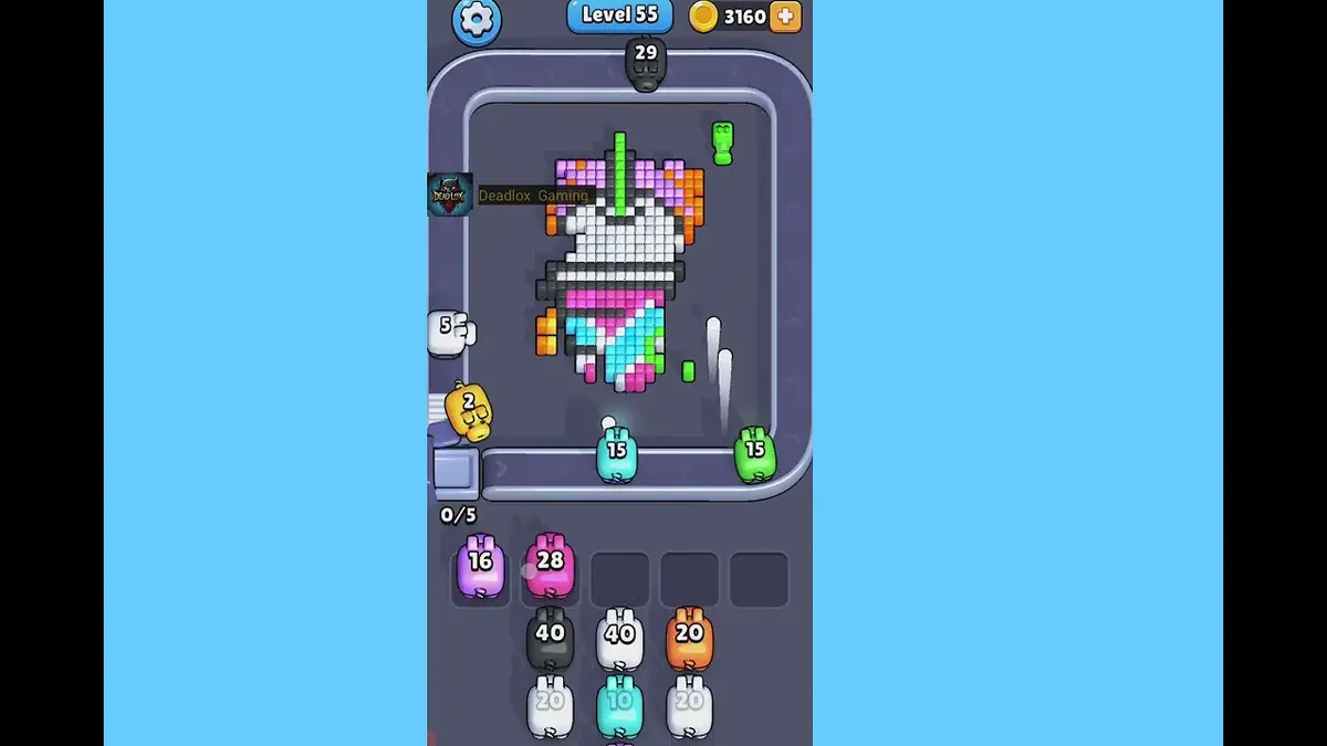 Pixel Flow Level 55 board preview