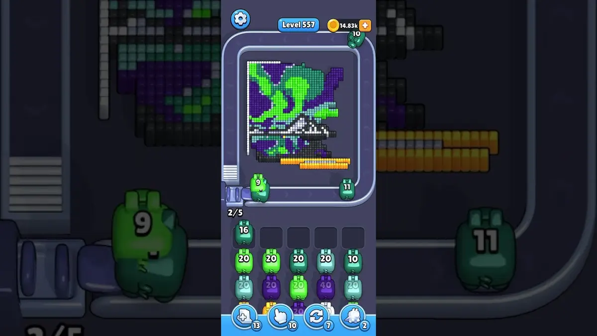 Pixel Flow Level 557 board preview