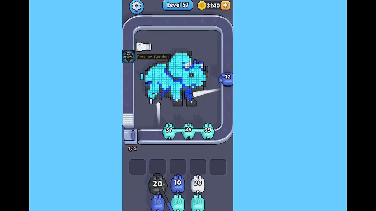 Pixel Flow Level 57 board preview