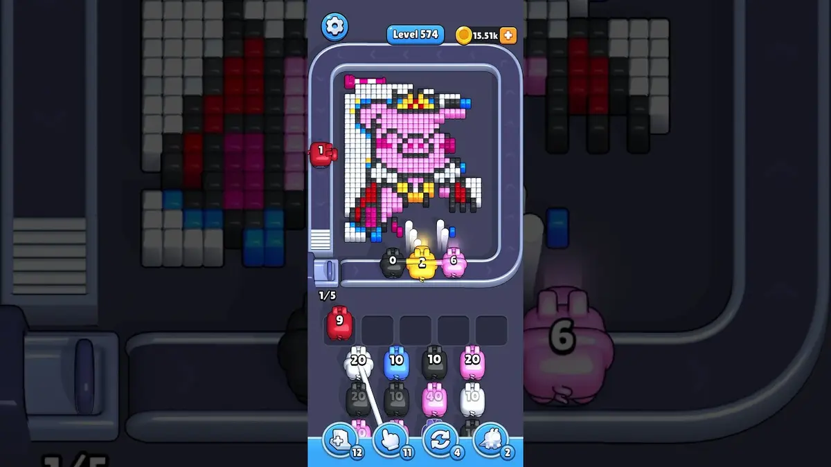 Pixel Flow Level 574 board preview