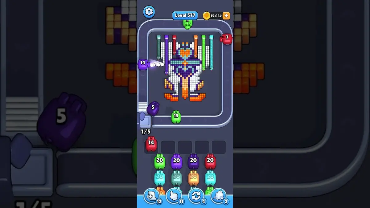 Pixel Flow Level 577 board preview