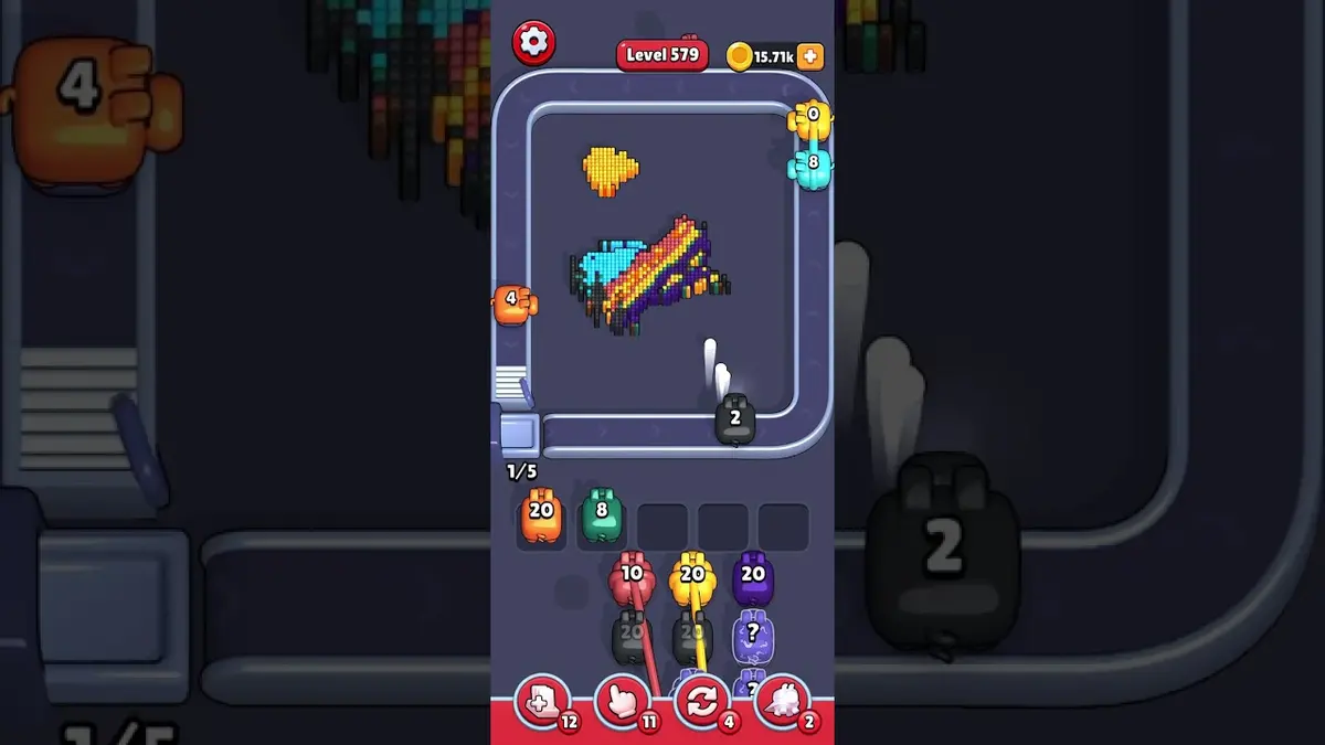 Pixel Flow Level 579 board preview