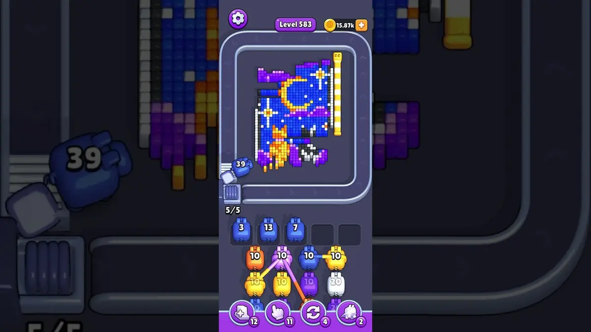 Pixel Flow Level 583 board preview
