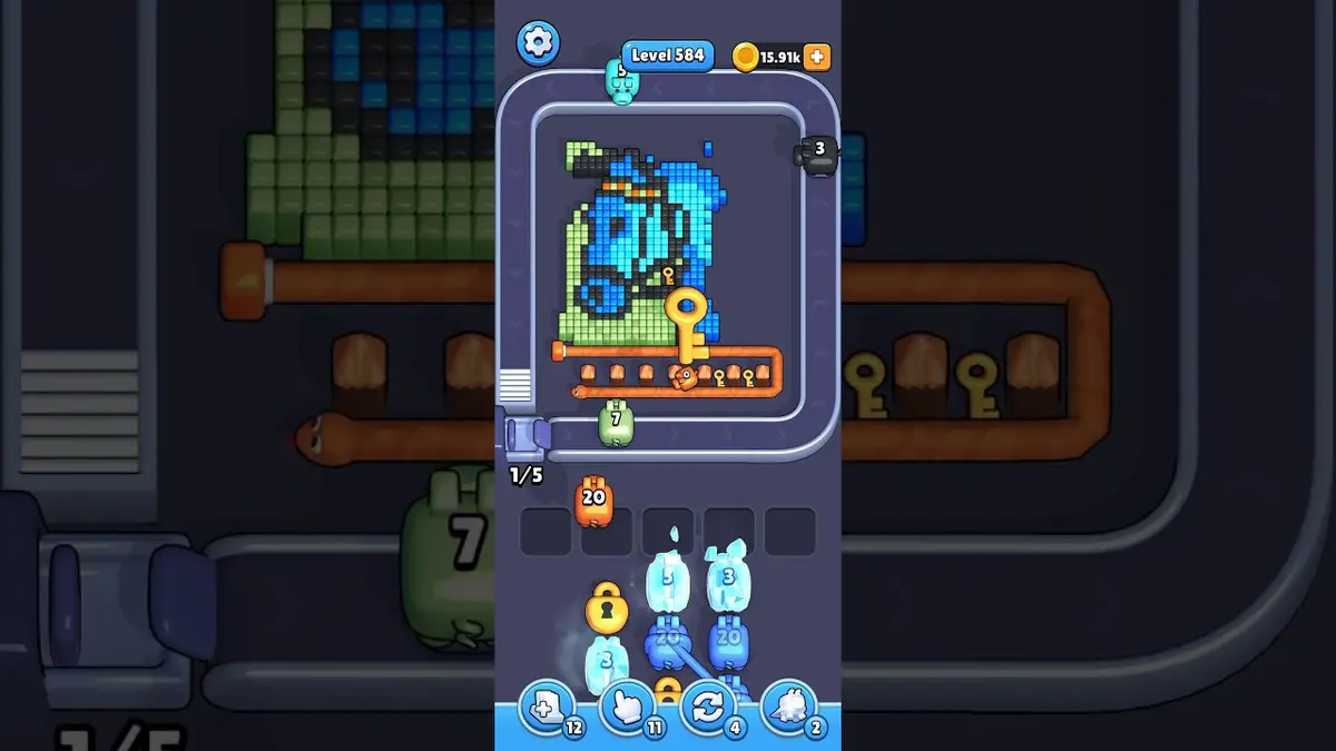 Pixel Flow Level 584 board preview