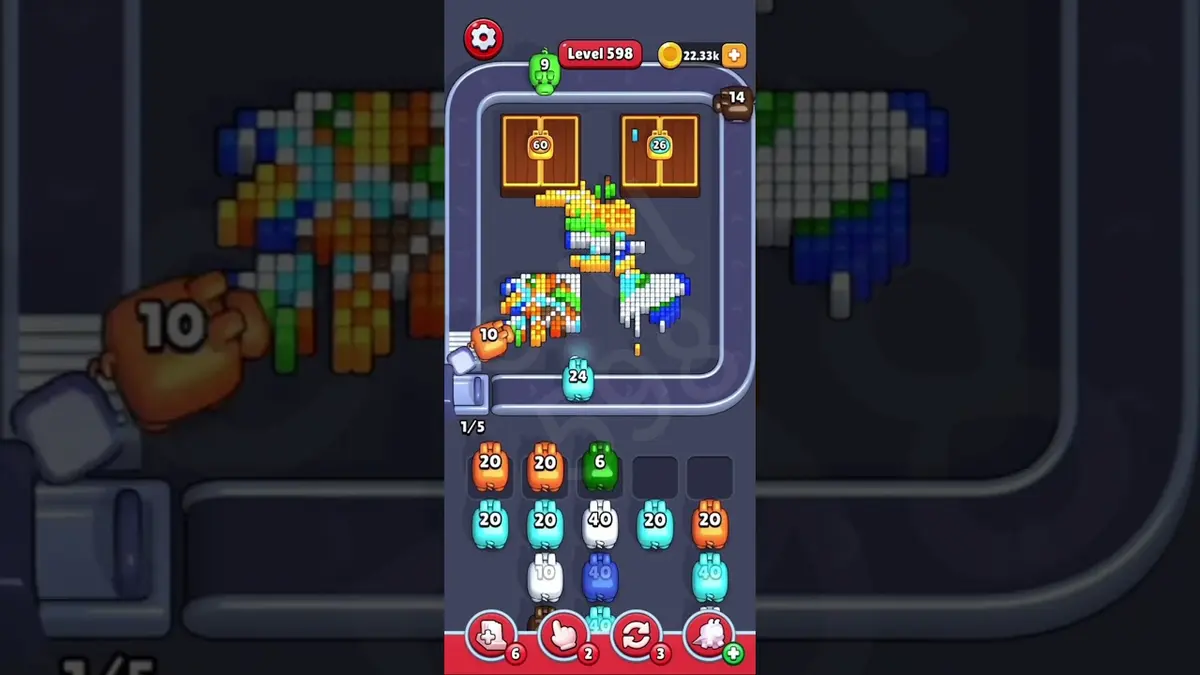 Pixel Flow Level 598 board preview