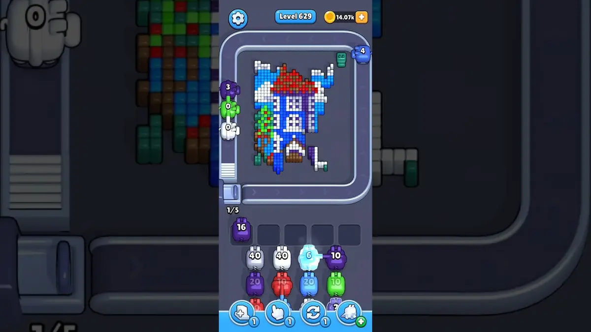 Pixel Flow Level 629 board preview