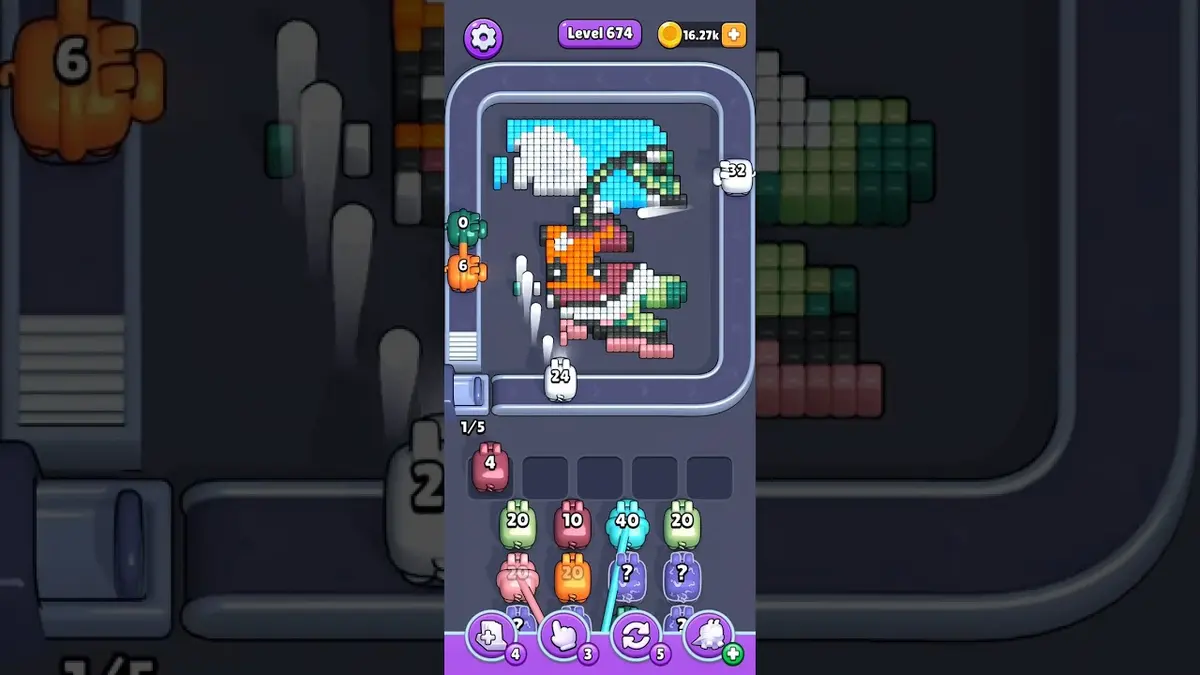 Pixel Flow Level 674 board preview