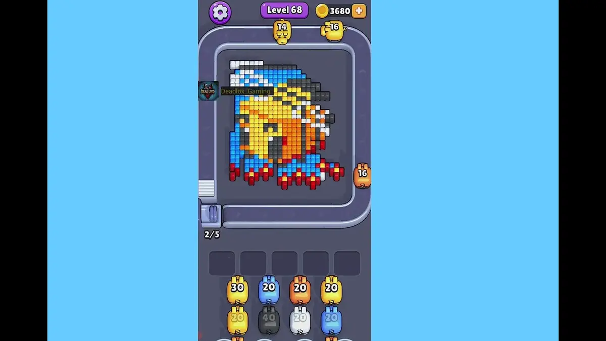Pixel Flow Level 68 board preview