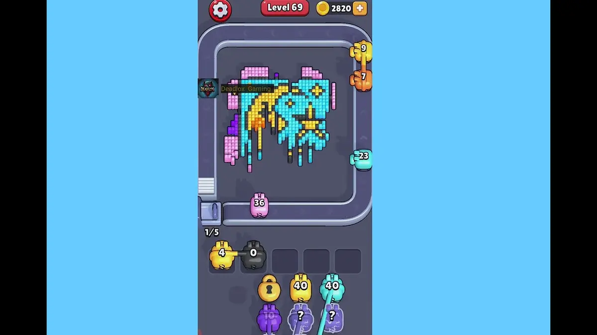 Pixel Flow Level 69 board preview