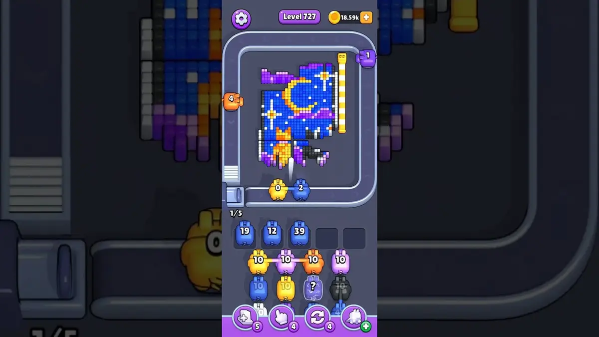 Pixel Flow Level 727 board preview