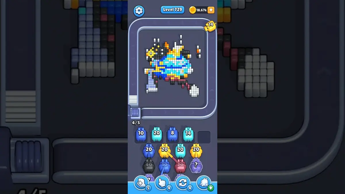 Pixel Flow Level 729 board preview