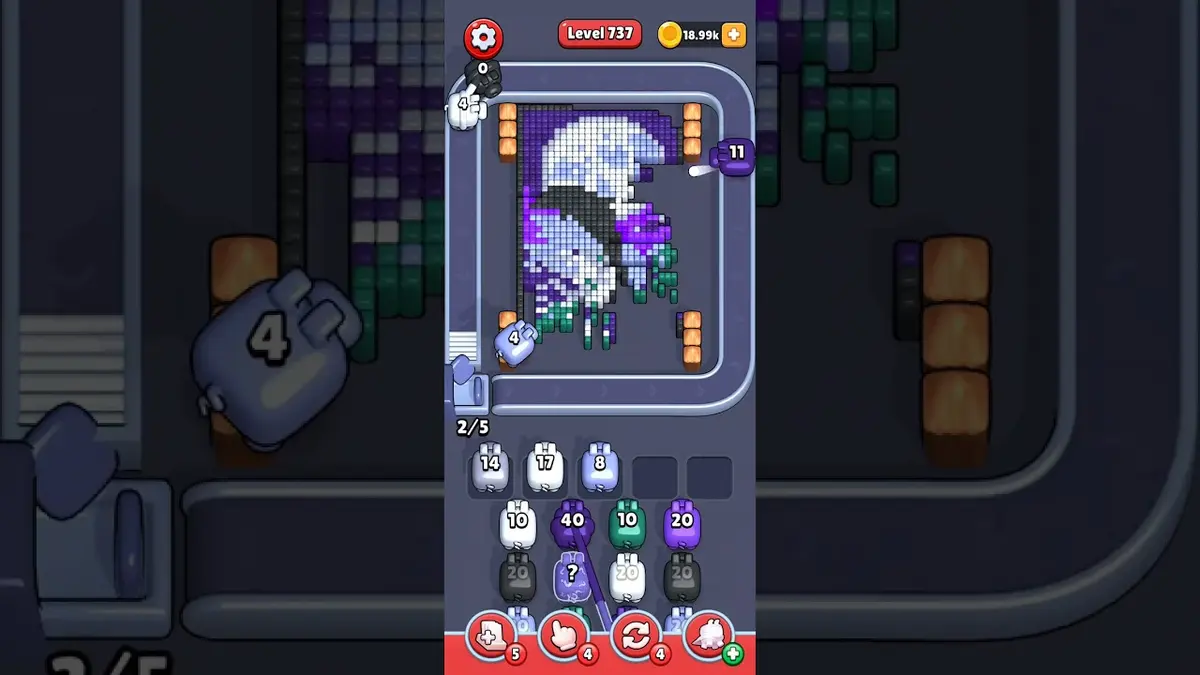 Pixel Flow Level 737 board preview