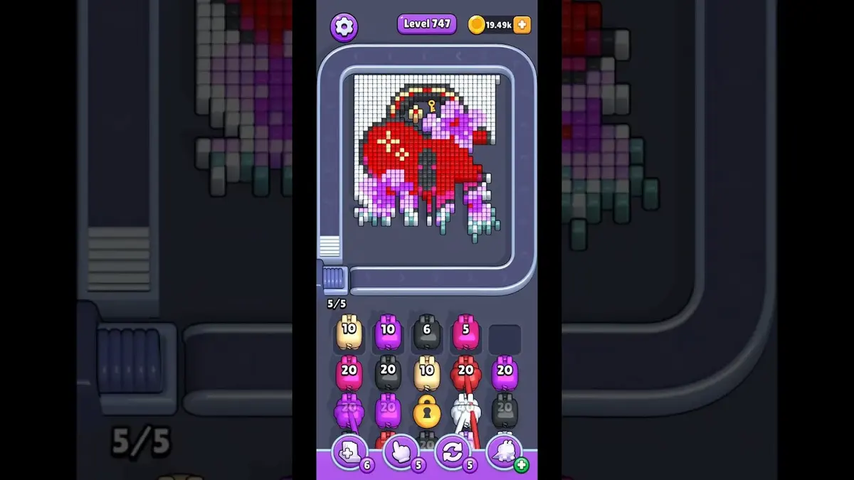 Pixel Flow Level 747 board preview
