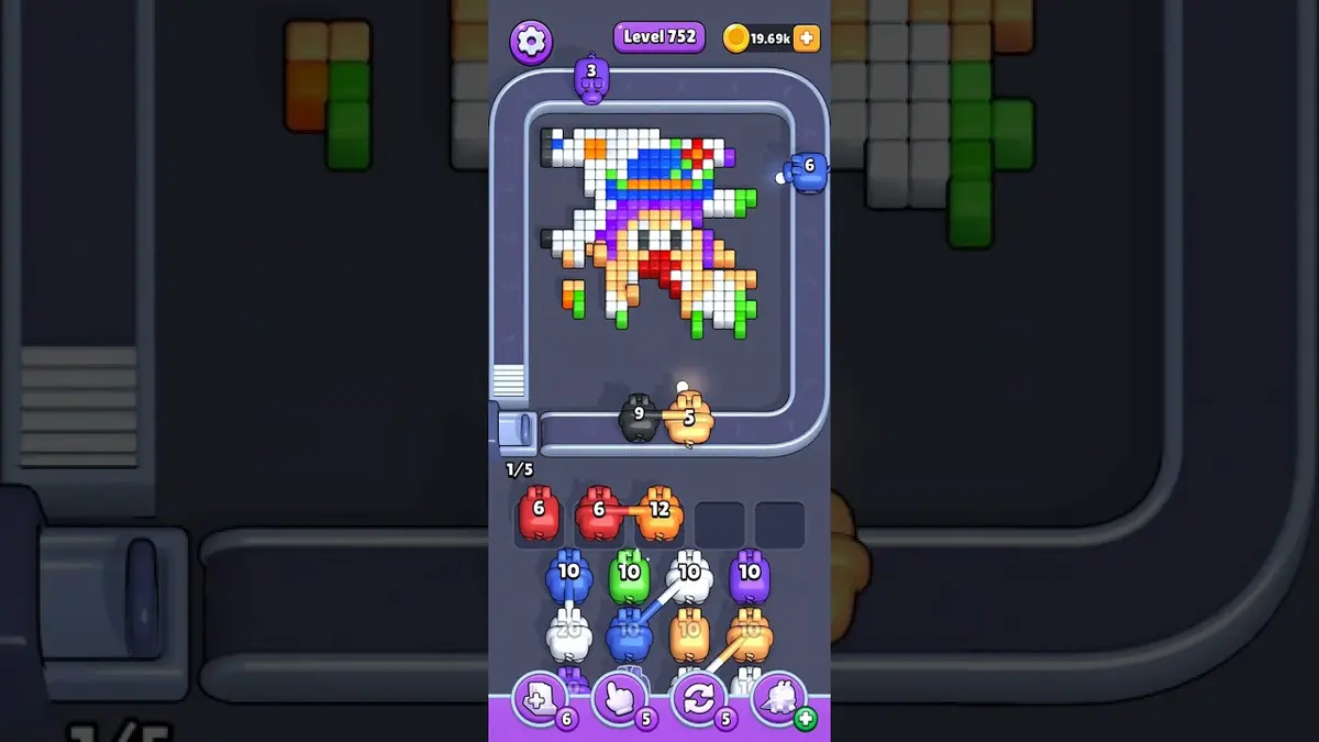 Pixel Flow Level 752 board preview