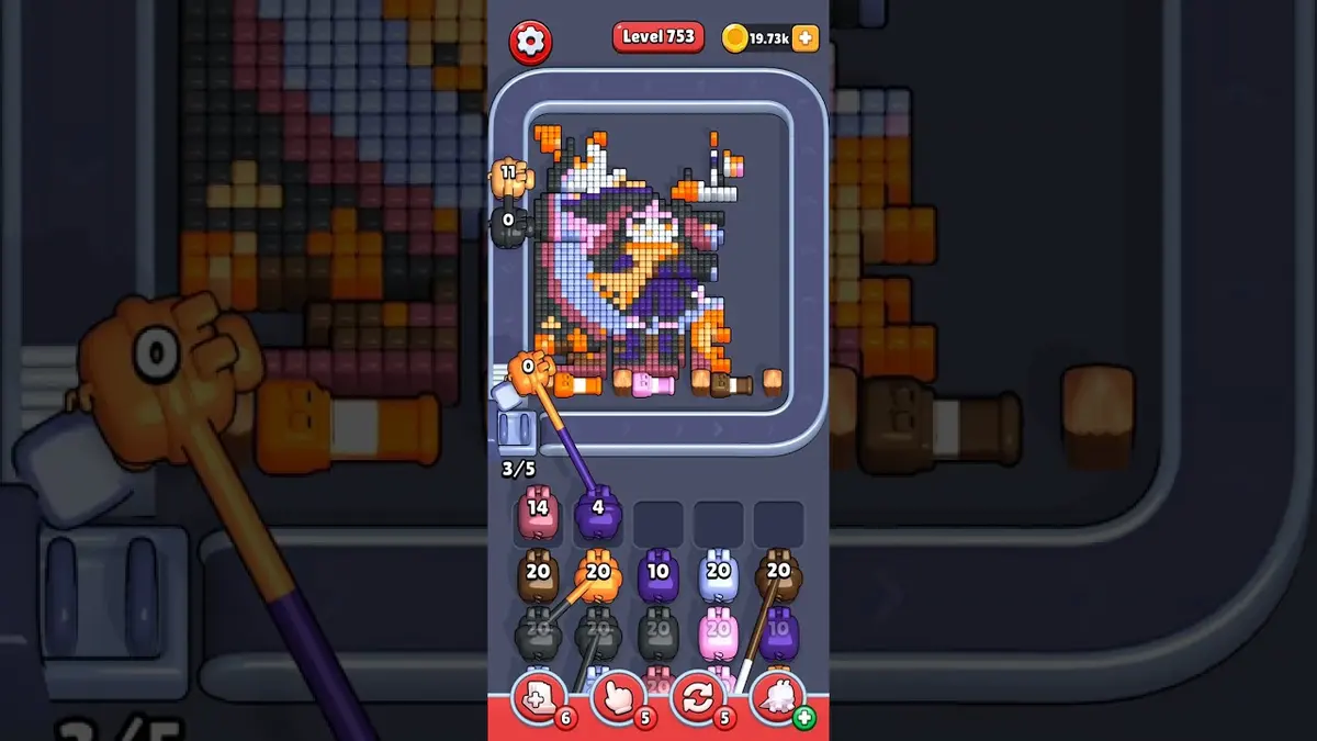 Pixel Flow Level 753 board preview