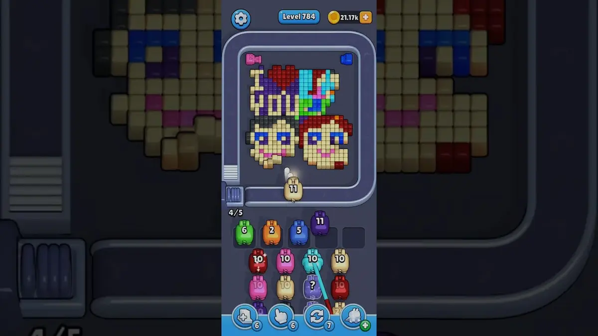 Pixel Flow Level 784 board preview