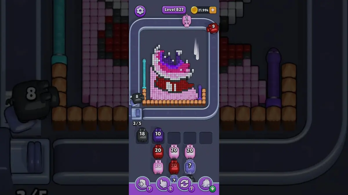 Pixel Flow Level 827 board preview