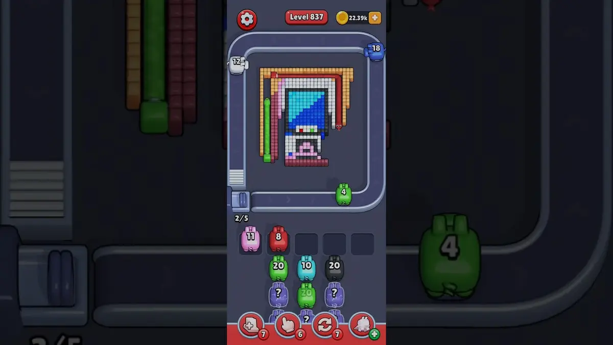 Pixel Flow Level 837 board preview