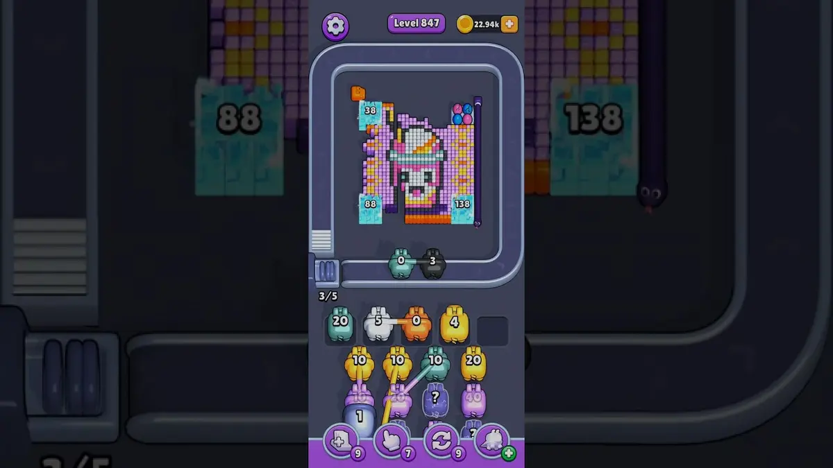 Pixel Flow Level 847 board preview